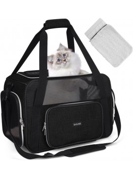 Pet Travel Carrier, Cat Carriers Dog Carrier For Small Medium Cats Dogs Puppies, Airline Approved Small Dog Carrier Soft Sided, Collapsible Puppy Carrier. Black Sku: B09qpg1j97