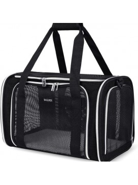 Pet Travel Carrier, Cat Carriers Dog Carrier For Small Medium Cats Dogs Puppies, Airline Approved Small Dog Carrier Soft Sided, Collapsible Puppy Carrier. Black | Black Sku: B09qpt514m