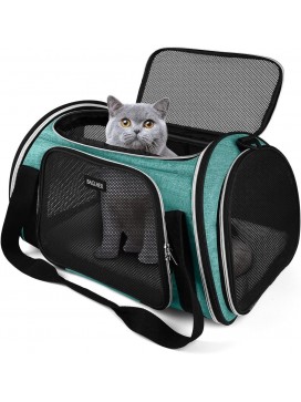 Pet Travel Carrier, Airline Approved Cat Carriers, Dog Carrier,Suitable For Small And Medium-Sized Cats And Dogs Pet Soft Carrier, Suitable For Travel, Hiking, And Outdoor Use. Green Sku: B09bffvlz7