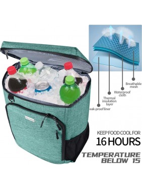 Cooler Backpack, Leakproof 30 Cans Backpack Cooler Insulated Soft Cooler Bag, Lightweight 25l Lunch Box Backpack Cooler Bag For Men Women Adult Camping, Hiking, Beach, Picnic